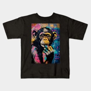 Banksy Graffiti monkey Kids T-Shirt